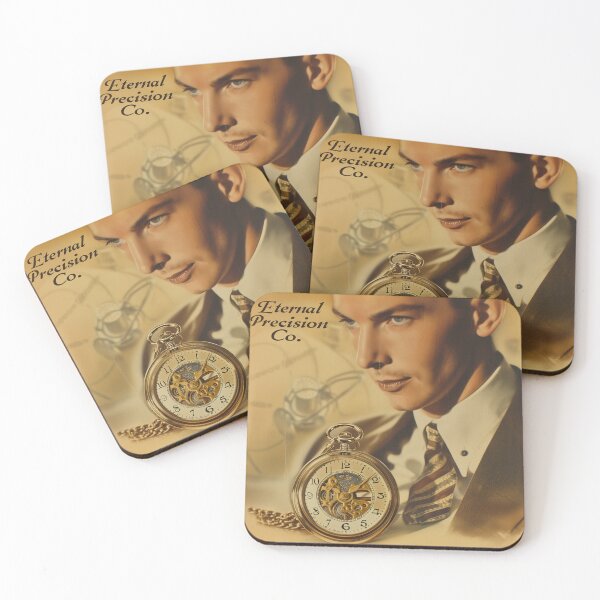 Item preview, Timeless Elegance - Classic Pocket Watch Ad Poster with Sophisticated Gentleman designed and sold by David Balzen.