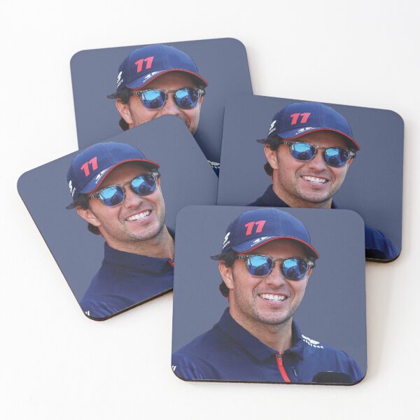 Item preview, Sergio Checo F1 Driver smiling with sunglasses F1 Team Max Teammate designed and sold by FormulaGTee1.