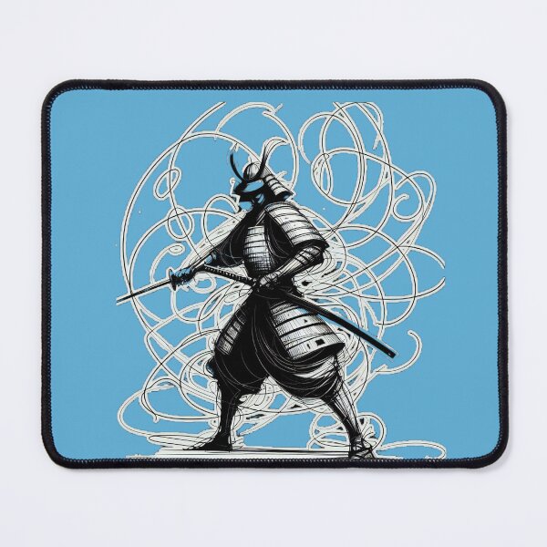 Item preview, Samurai in dynamic stance, surrounded by energetic lines. designed and sold by ArtComixHaven.