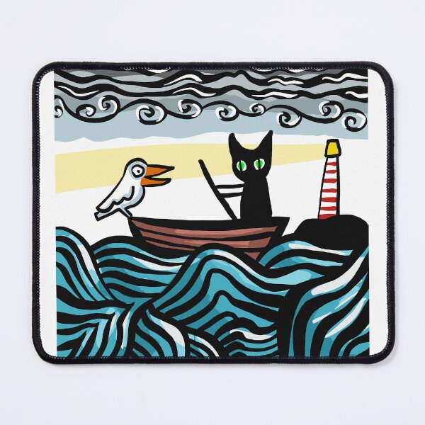 Item preview, Cat in boat with seagull designed and sold by Laksen.
