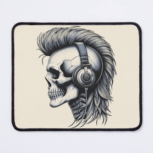 Item preview, Skull wearing Headphones #25 designed and sold by elektronen.