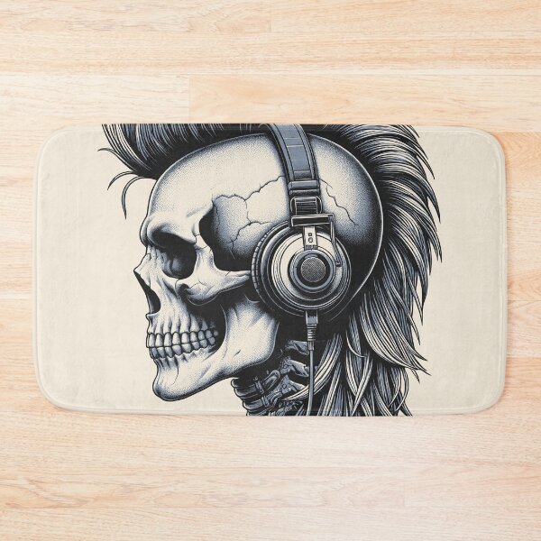 Item preview, Skull wearing Headphones #25 designed and sold by elektronen.