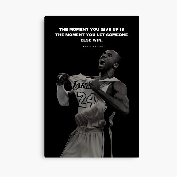 Vista previa del artículo con la obra «Retrato de cita motivacional de Kobe Bryant», diseñado y vendido por SuccessInsanity.