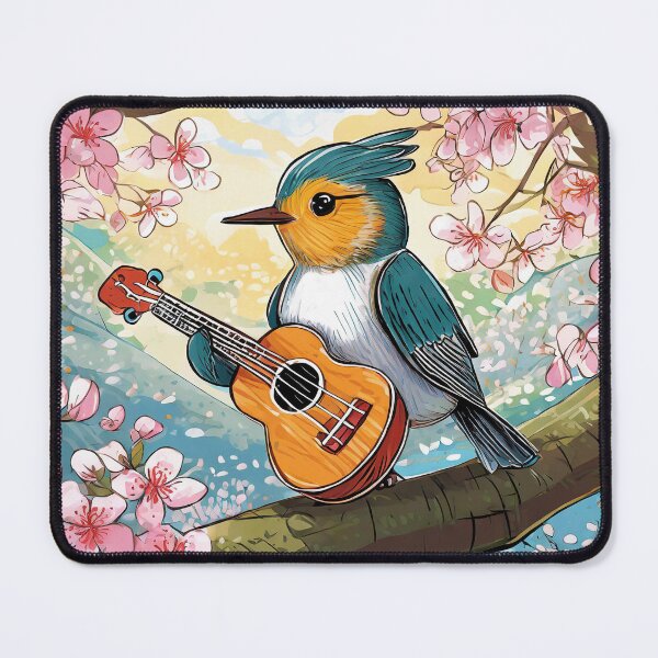 Item preview, Ukulele-playing Uguisu Troubadour designed and sold by omerfdln34.