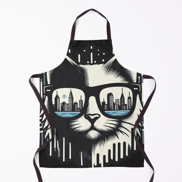 Item preview, Urban Feline Elegance - Cat with Sunglasses and City View designed and sold by diegomenjivar92.