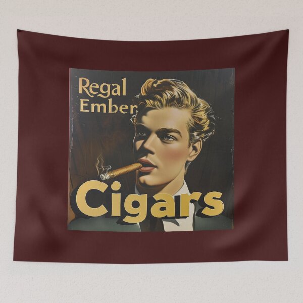 Item preview, Luxurious Regal Ember Cigars Poster - Vintage Golden Age Advertisement Artwork designed and sold by David Balzen.