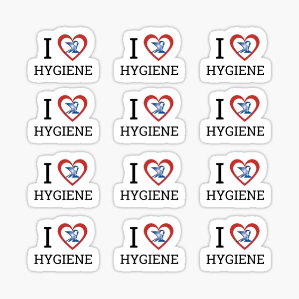 Artikel-Vorschau von Kopie des „I Love Hygiene Multi“-Aufkleberpakets mit Logo, designt und verkauft von spicyhail.