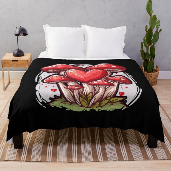 Item preview, Mushroom Heart - Love Valentine's Day Lover Couple Cute Funny designed and sold by TheRealmWithin.