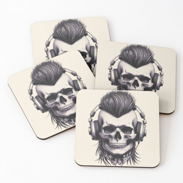 Item preview, Skull wearing Headphones #26 designed and sold by elektronen.