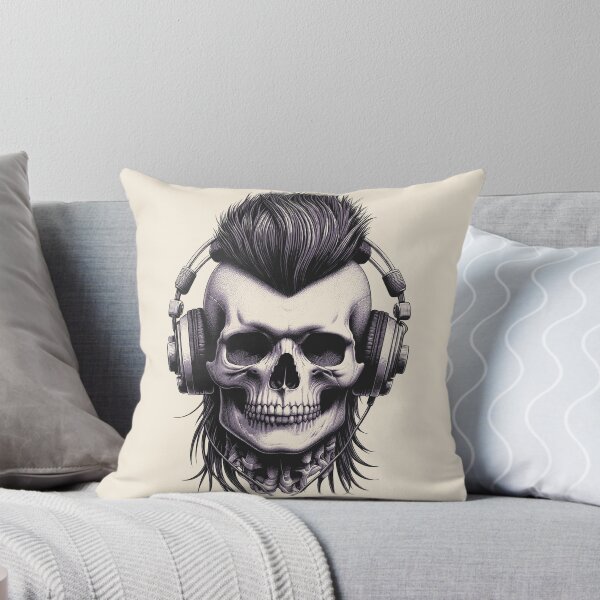 Item preview, Skull wearing Headphones #26 designed and sold by elektronen.