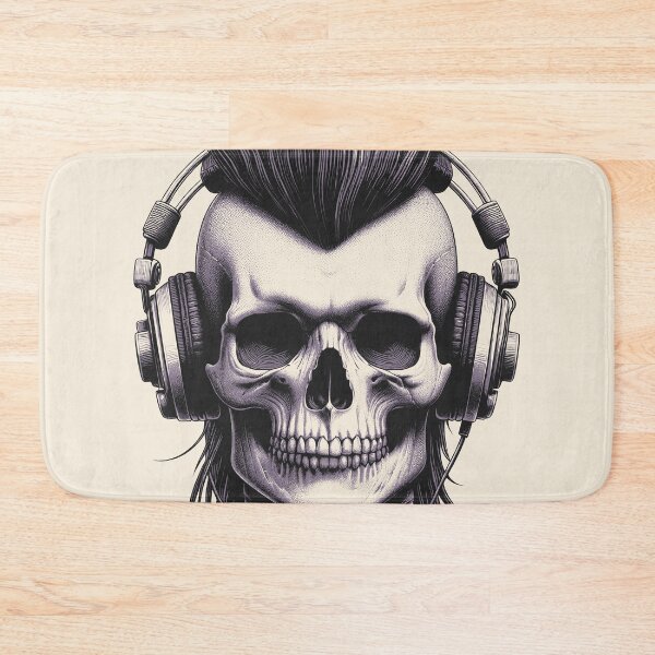 Item preview, Skull wearing Headphones #26 designed and sold by elektronen.