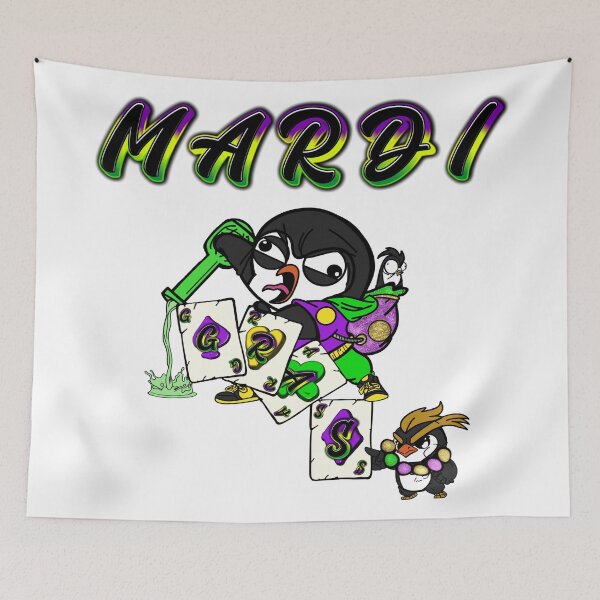 Item preview, Mardi Gras Penguin designed and sold by BerryBerryBaby.