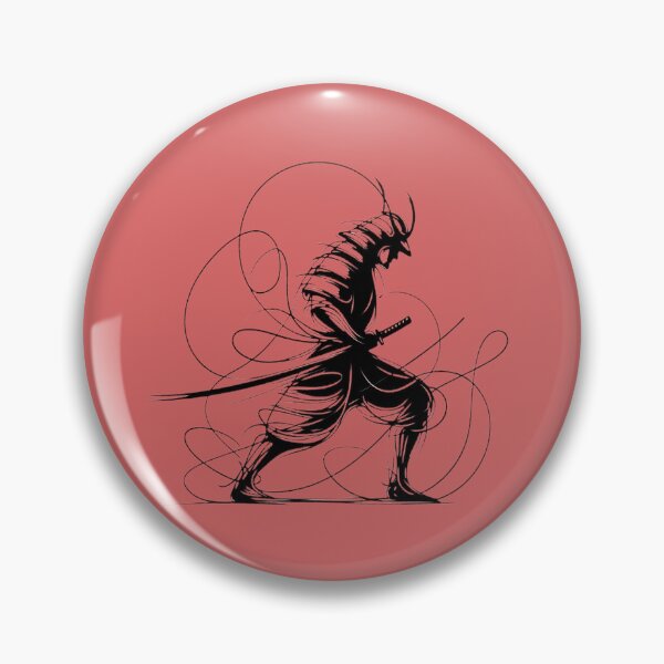 Item preview, Samurai in dynamic stance, surrounded by abstract lines designed and sold by ArtComixHaven.