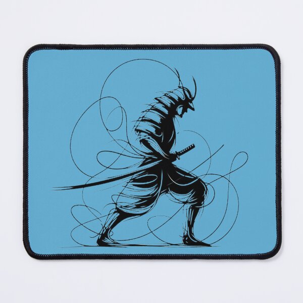Item preview, Samurai in dynamic stance, surrounded by abstract lines designed and sold by ArtComixHaven.