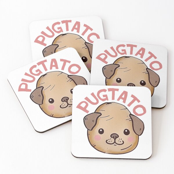 Item preview, Pugtato, Pug Potato, Cute Puppy Kawaii retro Vintage designed and sold by PrintShangri-La.