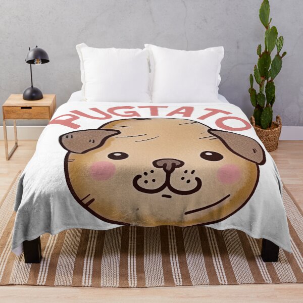 Item preview, Pugtato, Pug Potato, Cute Puppy Kawaii retro Vintage designed and sold by PrintShangri-La.