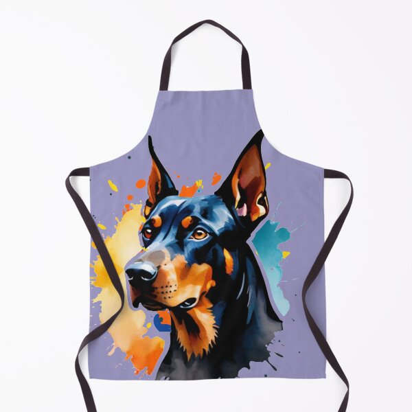 Item preview, Natural Ear Doberman Watercolor designed and sold by StarStudio360.