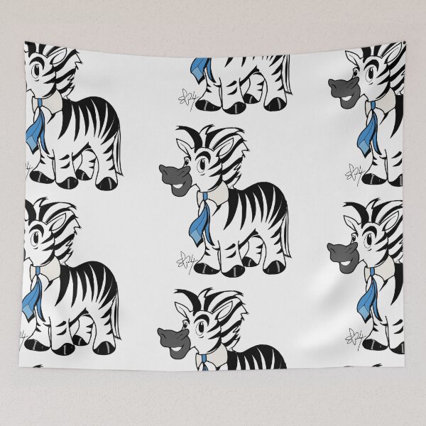 Item preview, Cute cartoon zebra in a tie designed and sold by Pittstop.