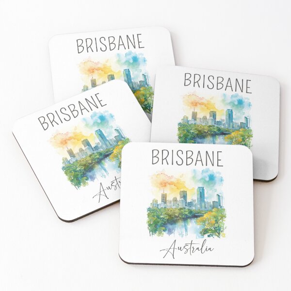 Item preview, Watercolor Design of Brisbane - Australia designed and sold by Sketch-Shack.