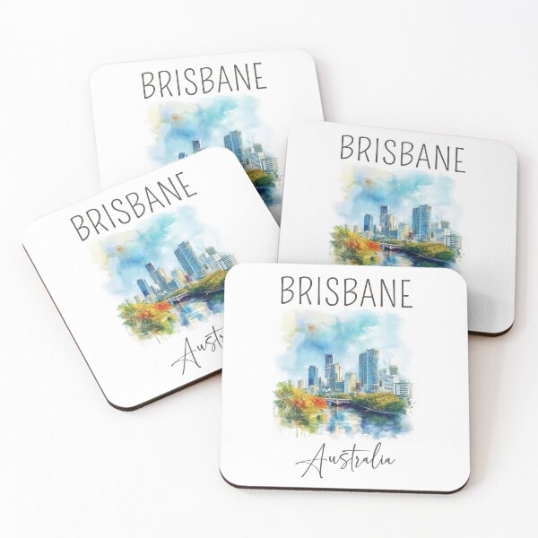 Item preview, Watercolor Design of Brisbane - Australia designed and sold by Sketch-Shack.