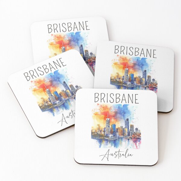 Item preview, Watercolor Design of Brisbane - Australia designed and sold by Sketch-Shack.