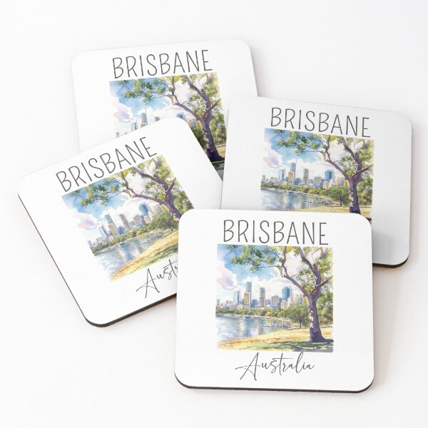 Item preview, Watercolor Design of Brisbane - Australia designed and sold by Sketch-Shack.