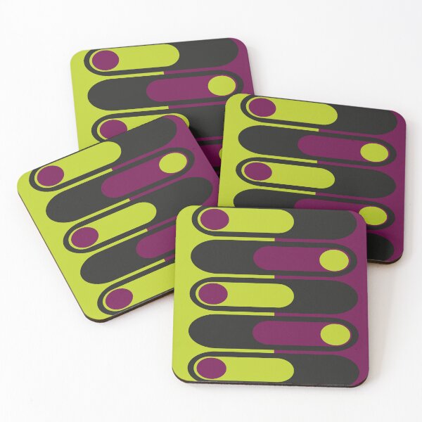 Item preview, Gory details retro sliders, lime and plum designed and sold by Gorydetails.