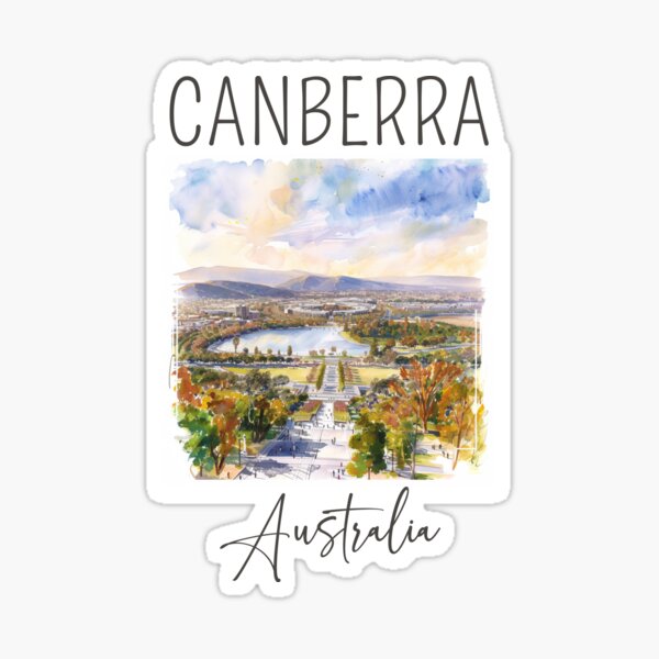 Item preview, Watercolor Design of Canberra - Australia designed and sold by Sketch-Shack.