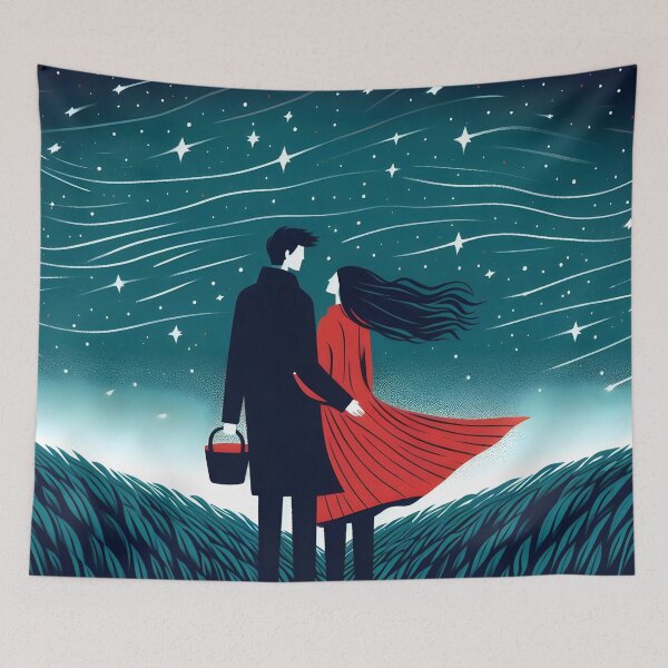 Item preview, Lovers on Starry Night designed and sold by KookyStudioArt.
