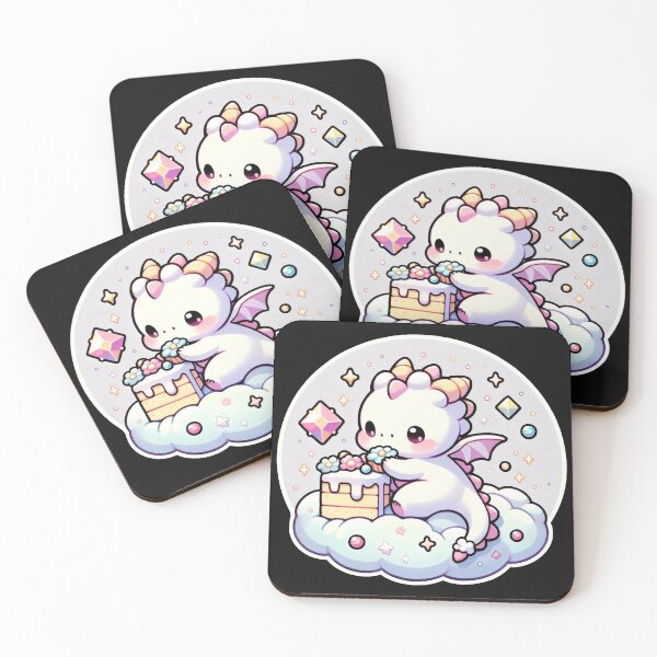 Item preview, Cute Dragon Eating Cake designed and sold by Truck Stop One.
