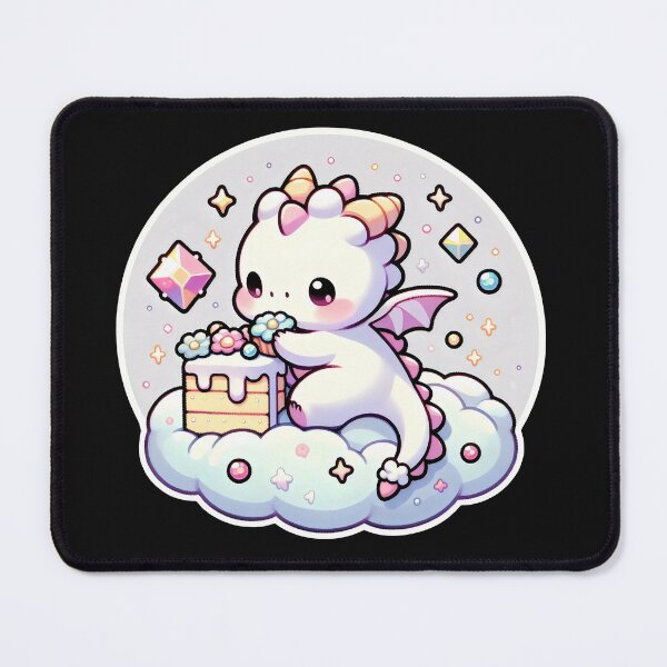 Item preview, Cute Dragon Eating Cake designed and sold by Truck Stop One.