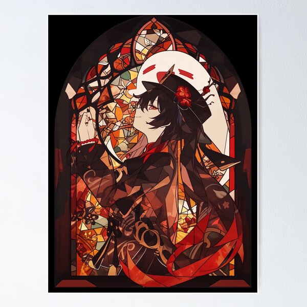 Item preview, Stained Glass Hu Tao designed and sold by SchellStation.