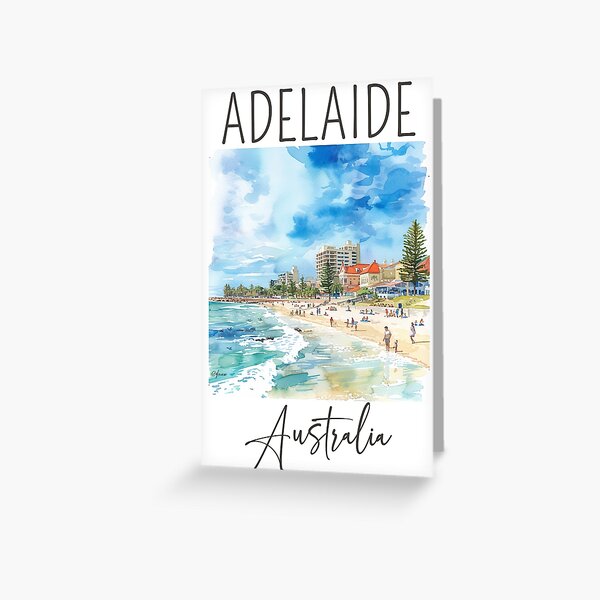 Item preview, Watercolor Design of Adelaide - Australia designed and sold by Sketch-Shack.