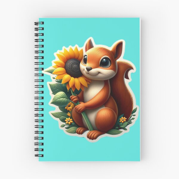 Item preview, Cute Squirrel holding Sunflower designed and sold by DT creations.