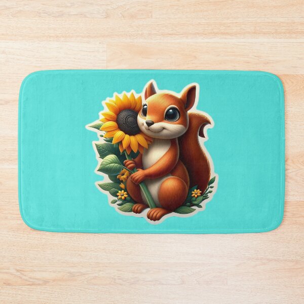 Item preview, Cute Squirrel holding Sunflower designed and sold by DT creations.