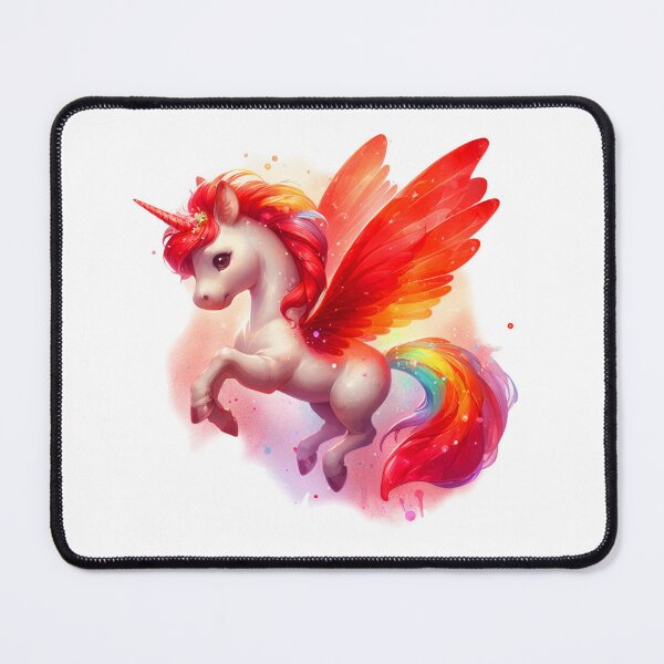 Item preview, Red Flying Rainbow Unicorn V1 designed and sold by CHIBI_POPZ.