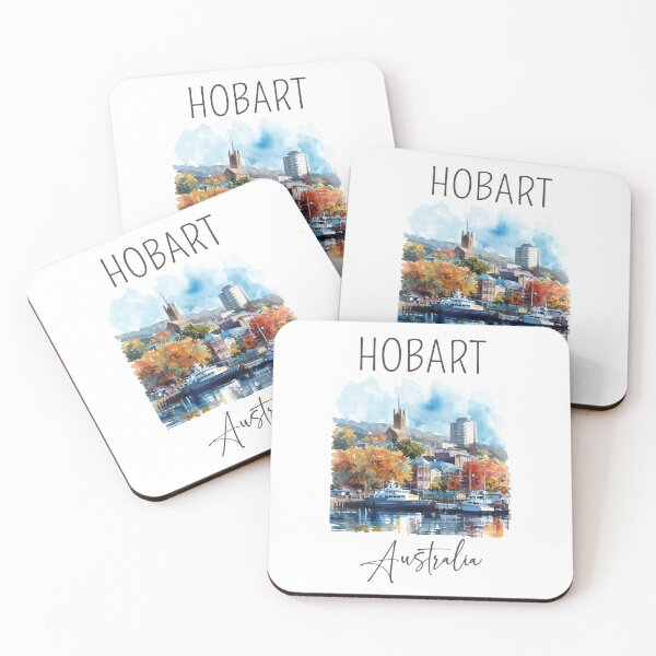 Item preview, Watercolor Design of Hobart - Australia designed and sold by Sketch-Shack.