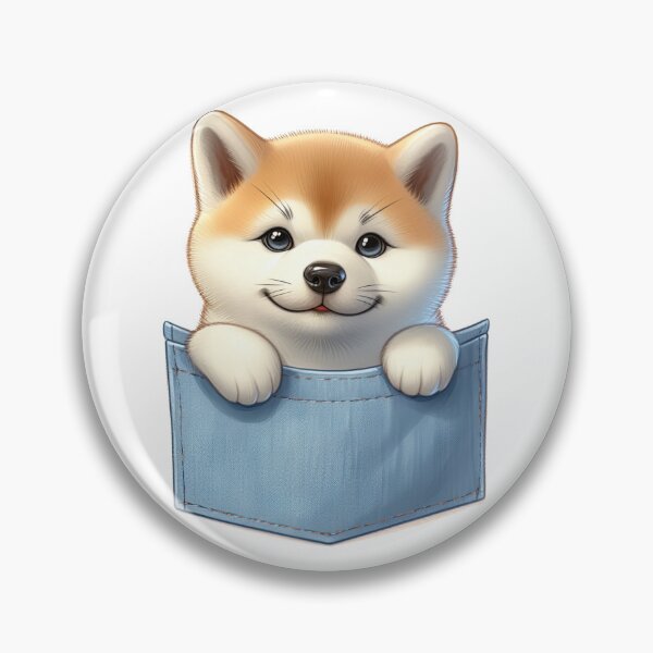 Item preview, Akita Dog In Pocket designed and sold by BerryBlaze.