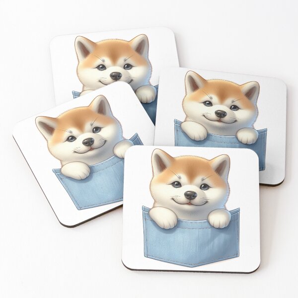 Item preview, Akita Dog In Pocket designed and sold by BerryBlaze.