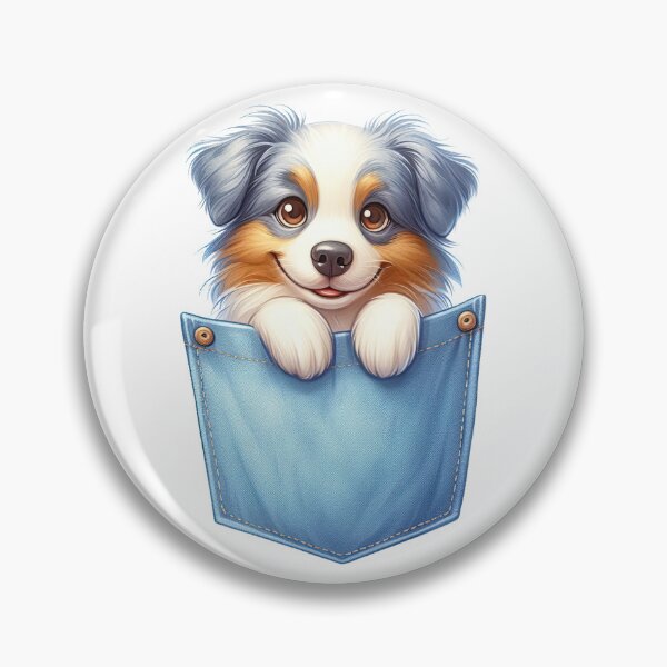 Item preview, Australian Shepherd Dog In Pocket designed and sold by BerryBlaze.