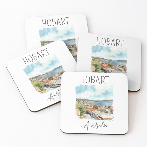 Item preview, Watercolor Design of Hobart - Australia designed and sold by Sketch-Shack.