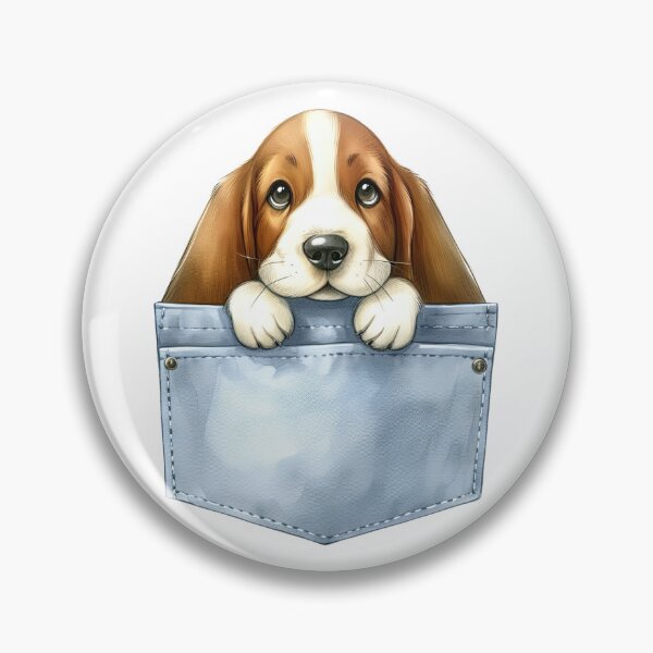 Item preview, Basset Hound Dog In Pocket designed and sold by BerryBlaze.