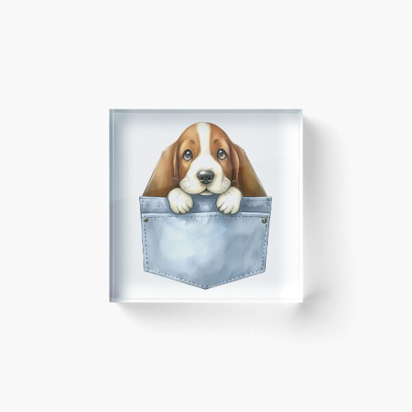 Item preview, Basset Hound Dog In Pocket designed and sold by BerryBlaze.