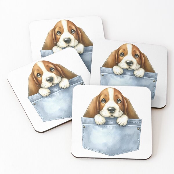 Item preview, Basset Hound Dog In Pocket designed and sold by BerryBlaze.
