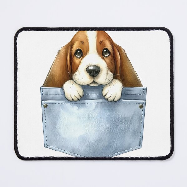 Item preview, Basset Hound Dog In Pocket designed and sold by BerryBlaze.