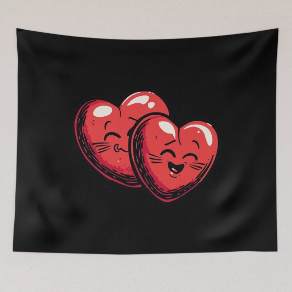 Item preview, Two Hearts - Love Valentine's Day Lover Couple  Cute Funny designed and sold by TheRealmWithin.