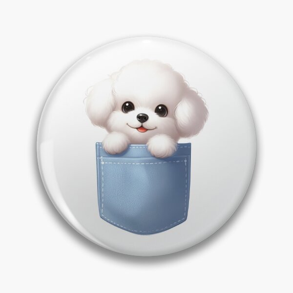 Item preview, Bichon Frise Dog In Pocket designed and sold by BerryBlaze.