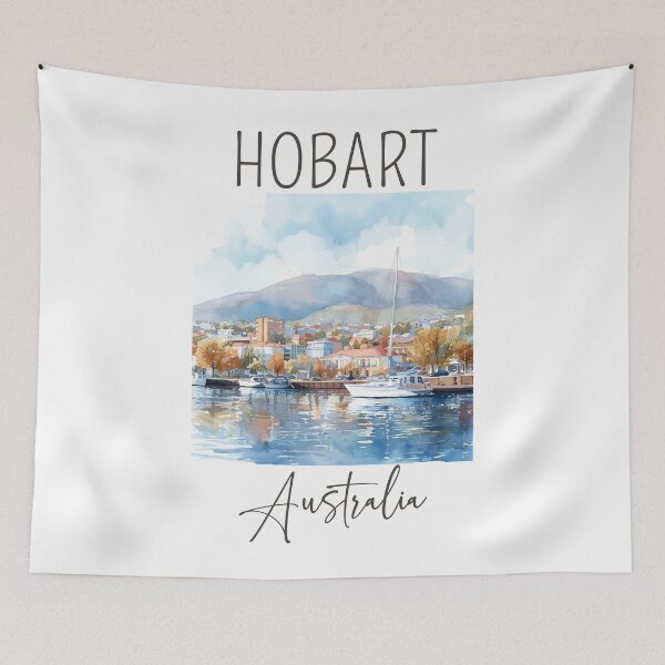 Item preview, Watercolor Design of Hobart - Australia designed and sold by Sketch-Shack.