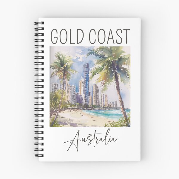 Item preview, Watercolor Design of Gold Coast - Australia designed and sold by Sketch-Shack.