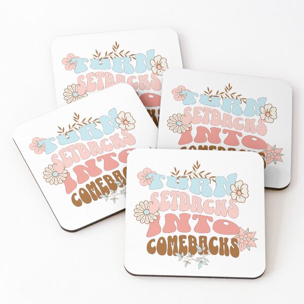 Item preview, Turn Setbacks into Comebacks, Retro Vibe, Motivational designed and sold by LivingFullofFun.